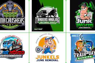 junk removal pressure washing cleaning logo design
