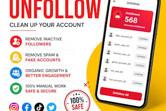 manage your social media account and remove inactive followers