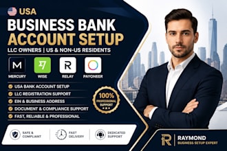 do usa bank creation mercury wise llc , physical address, business bank setup