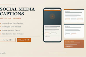 write engaging bilingual social media captions in spanish or french