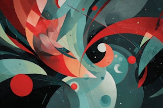 create abstract geometric digital art