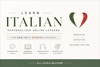 teach italian to english and spanish speakers