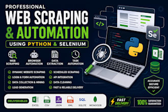 do python web scraping, data scraping, web automation