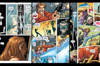 draw graphic novel pages, comic book illustration, and sequential art