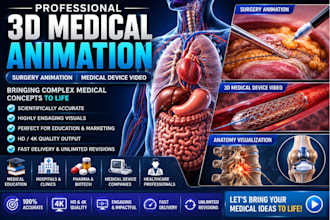 3d medical animation, surgery animation, 3d medical device video