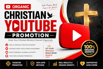 organic christian youtube promotion to targeted top christian for video growth