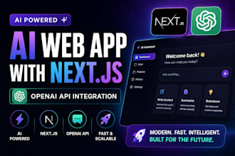 build ai web app with nextjs