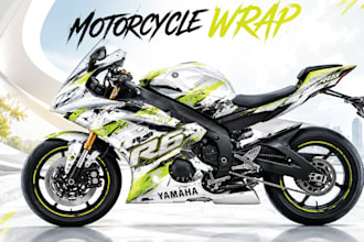 create a professional motorcycle wrap design and vehicle wrap design