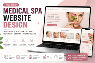 design medical spa website aesthetics website botox and clinic website