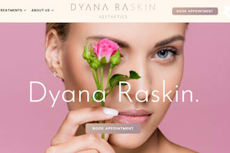 design medical spa website aesthetics website botox and clinic website