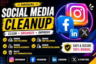 manually remove fake followers and clean up your social media accounts