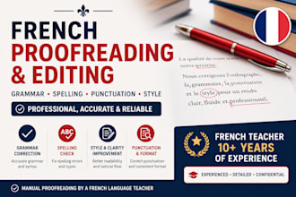 proofread and correct french documents
