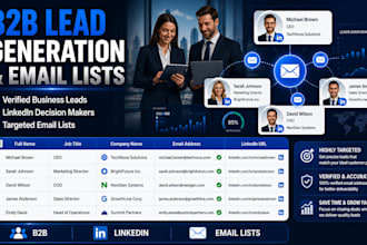 do b2b leads generation, linkedin lead generation and email list building