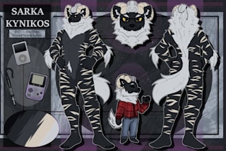 create fursona reference sheet furry oc furry design furry ref sheet