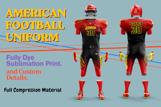 create and produce sportswear, american football uniform