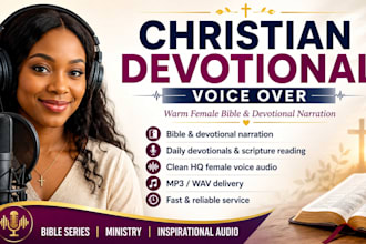 record female voice over for christian devotional bible series daily devotionals