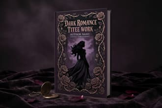design a booktok dark romance or romantasy book cover KDP