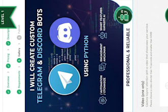 create custom telegram and discord bots using python