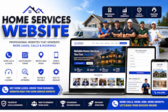 build plumbing, cleaning, roofing, hvac, home services website
