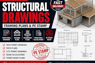do structural drawings framing plans and pe stamp