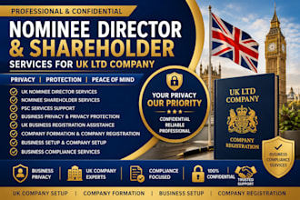 provide nominee director and shareholder services for UK ltd company compliance