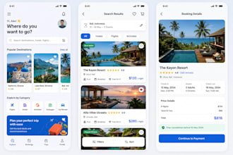 design a modern mobile app UI UX for ios and android