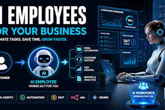 build ai employees and business automation agents with n8n, gemini and mcp