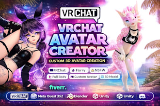 build high quality vrchat, vtuber, and furry models