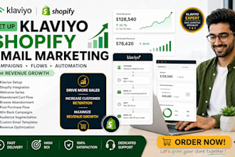 set up klaviyo shopify email marketing campaigns flows for revenue growth