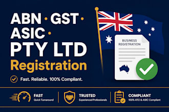 register your australian company, abn, gst, asic and pty ltd fast and profession