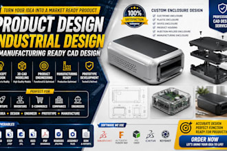 design product, industrial and consumer products with manufacturing ready cad