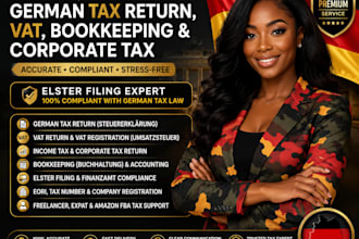 german tax return, vat filing, bookkeeping, corporate tax and elster