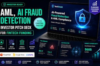design aml, ai fraud detection investor pitch deck for fintech funding