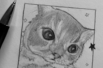 draw semirealistic drawing from your photo