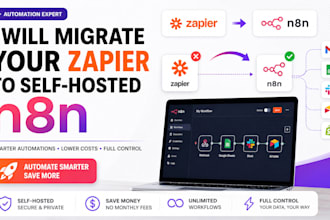 migrate your zapier or make automations to self hosted n8n
