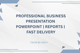 create professional business presentations and reports