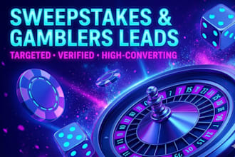 give fresh sweepstak leads, gambler leads, USA elderly leads, auto dialer