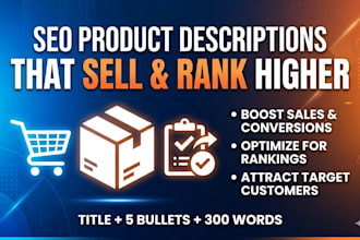 write amazon SEO description and bullet points