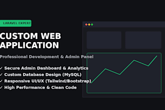 build a custom web application using laravel framework