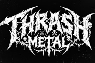 design a thrash metal and heavy metal logo