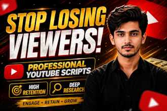 write professional youtube scripts with deep research
