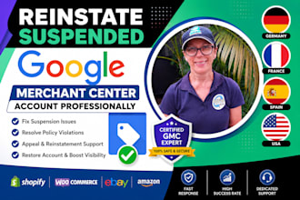 reinstate suspended google merchant center account professionally