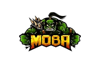 design moba esports bar gaming lounge logo