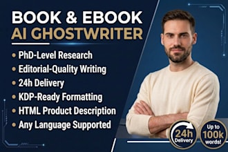 ghostwrite a premium amazon KDP book with ai in 24h