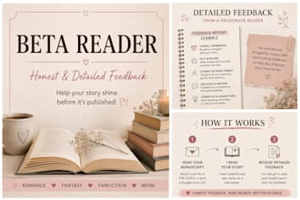 beta reading with honest and detailed feedback