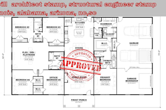 architect stamp, structural engineer stamp illinois, alabama, arizona, nc,sc