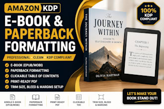 format kindle ebook and paperback for amazon KDP