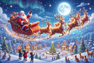 children storybook illustration watercolor christmas illustration tweak