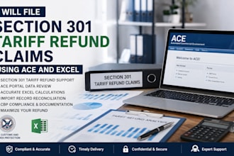 file section 301 tariff refund claims using ace and excel