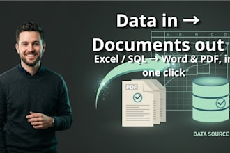 automate report and document generation from your excel or sql
